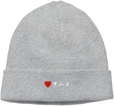 I Love Anime In Japanese Unisex Outdoor Hipster Beanie Cap&amp;Hip-hop Cap&amp;Set Head Cap&amp;Skull Cap&amp;Toboggan Cap