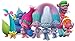 LessStress DreamWorks Trolls Movie Toy 3 inches Tall, Toys Set of 6 Trolls Action Figures Figurines - Trolls Princess Poppy, Branch, Cooper, Guy Diamond, DJ Suki, Biggie