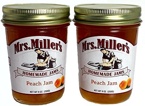 Mrs. Miller's Amish Made Peach Jam - 2 / 9 Ounce Jars