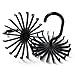 Z ZICOME 3 Pack Twirl Ties Rack Closet Organizer Tie Hanger Hook Headband Holder (Black)