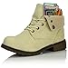 Women's DailyShoes Combat Style Lace Up Sweater Top Ankle Bootie With Pocket for Credit Card Knife Money Wallet Pocket Boots, 9,Beige PU,9 B(M) US