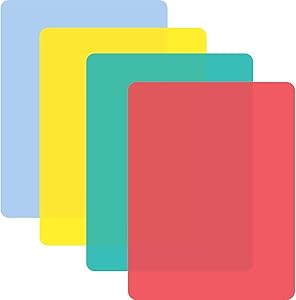 Flexible Plastic Cutting Board Mats Set of 4, Made in the USA Colored Mats, BPA Free, 5.75” x 7.5” by Chop Chop