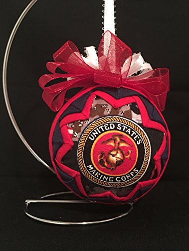 USMC 3 inch folded fabric ornament