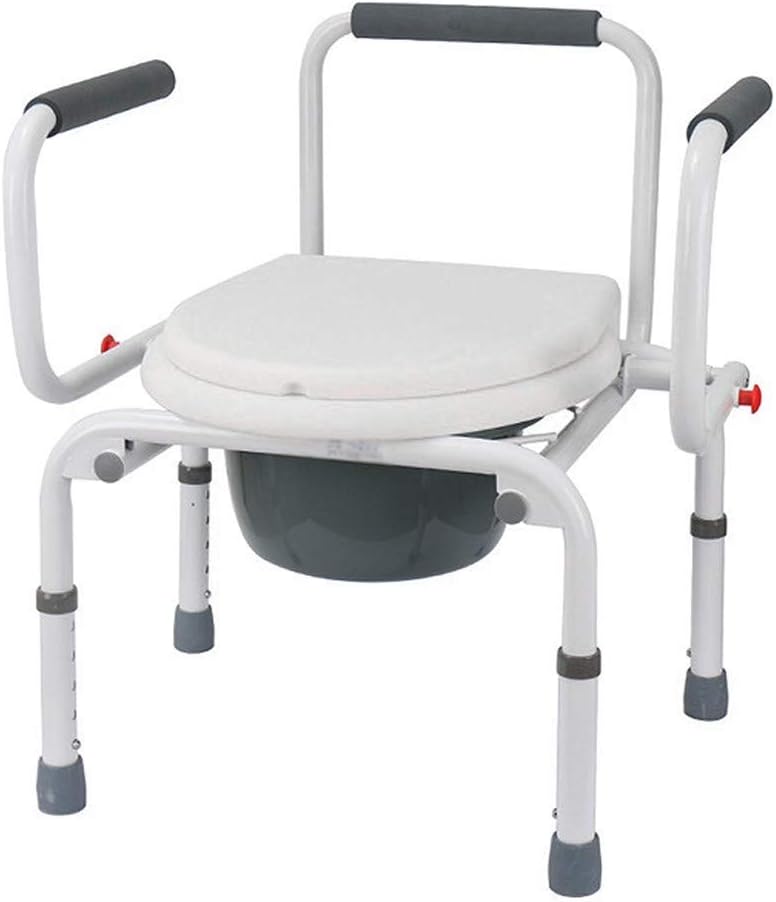 Feceyq Adjustable handrail Elderly Disabled Pregnant Women Toilet Chair Bedroom Toilet Folding