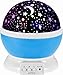 ANTEQI Star Sky Night Lamp, Baby Lights 360 Degree Romantic Room Rotating Cosmos Star Projector with LED Timer Auto-Shut Off for Kid Bedroom (Blue)