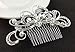 Leegoal(TM) Wedding Butterfly Jewelry Crystal Rhinestone Bride Pearl Hair Comb Pin (Silver)
