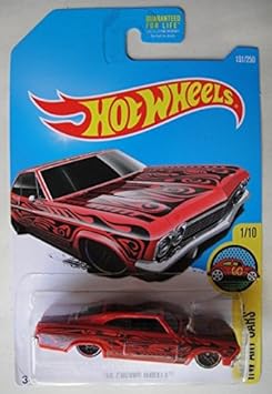 Hot Wheels 2016 Hw Art Cars Series 1/10 65 Chevy Impala 191/250 (Red)