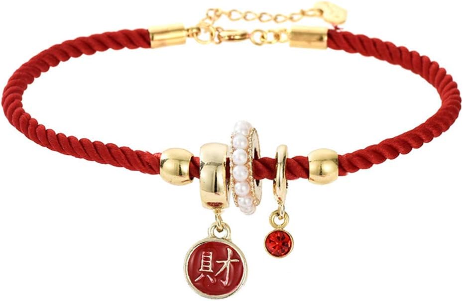 Yosemite Men Women Unisex Bracelet Chinese Word Charm Bracelet Bangle Jewelry Wedding Party Blessing Gift 1#