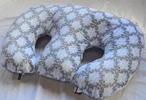 Twin Z Pillow 1 Blue Vine Damask Free Travel Bag Import It All