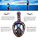 Unigear 180° Full Face Snorkel Mask -Panoramic View with Detachable for GoPro Mount and Earplug,Anti-Fog Anti-Leak Snorkeling Design for Adults and Youth