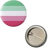 Abrosexual Pride Flag Pin 1” Round Circle Shape Metal Button Pin Badge Pinback 1 inch Pin 25 mm 2.5 cm