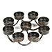 Hosley 7 Inch Bronze Metal 9 Candle Tealights Citronella Votive Candle Holder Ideal Gift for Wedding Aromatherapy Spa Zen Citronella Tealights in a Patio Candle Garden O9 primary