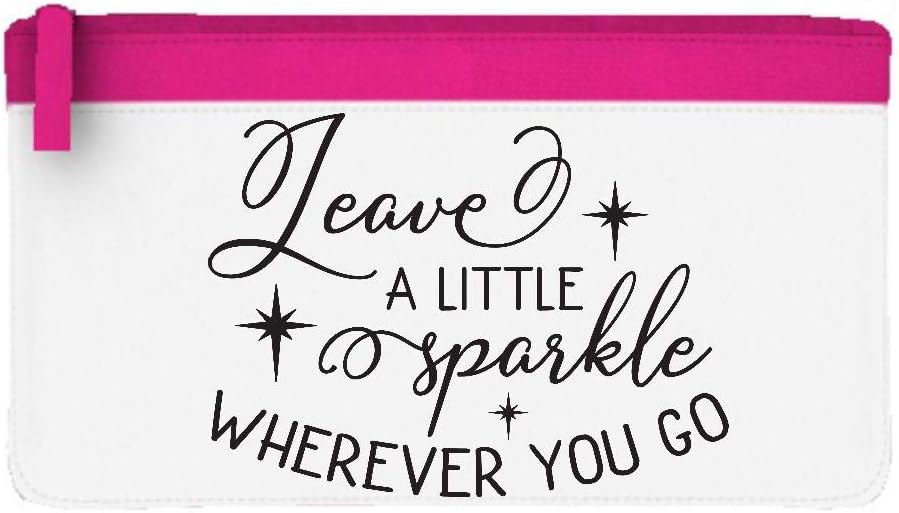 Leave A Little Sparkle Wherever You Go Flat Style Pencil case - Pink