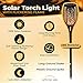 Californian Solar Decorative Solar Lights | Dusk to Dawn Solar Tiki Torch with Flickering Flame | Upgraded 44 inch Height | Waterproof and Dustproof Solar Lights | 1 Pack