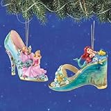 Disney's Once Upon A Slipper Sleeping Beauty and Ariel Figurine Shoe Ornaments Set of 2