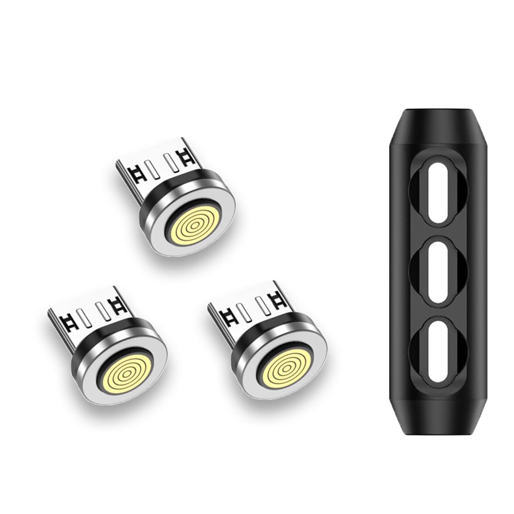 P-TECHUK A18 Super Fast Charging Magnetic Micro USB Tips, Connectors (3 x Micro Usb Tips) NO Cable