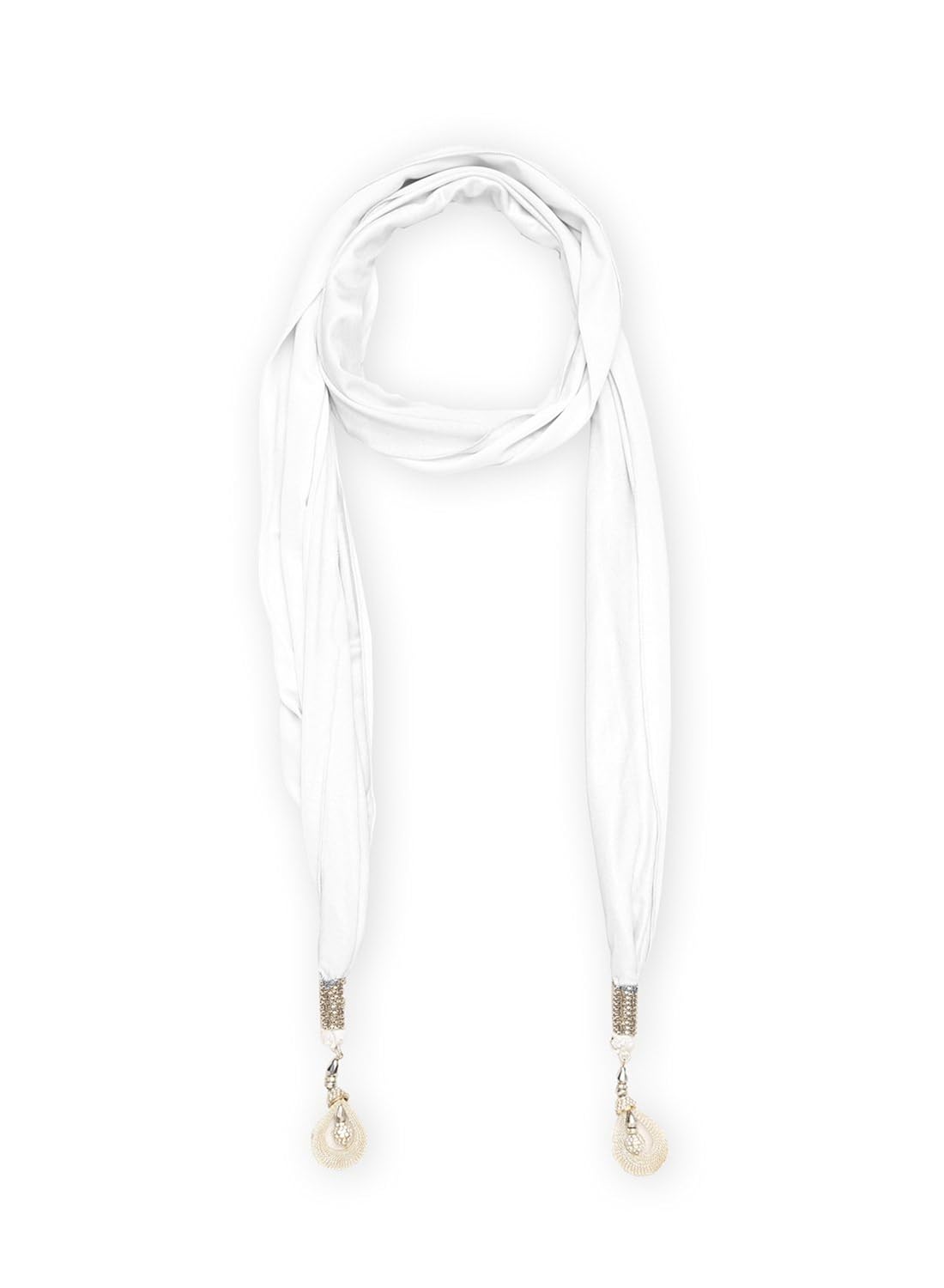 grishti lycra solid white womens stole