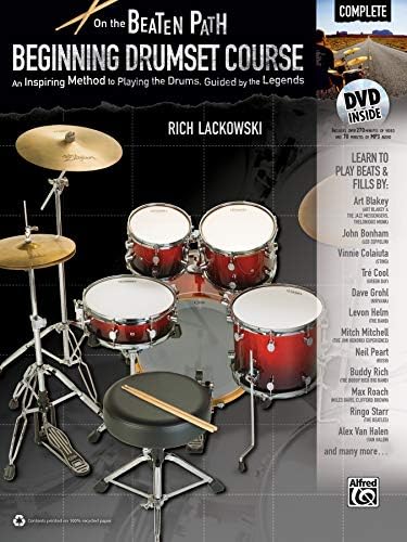 On the Beaten Path -- Beginning Drumset Course, Complete: An Inspiring Method to Playing the Drums, Guided by the Legends (Book & DVD-ROM) Paperback – 9 Jan 2012
