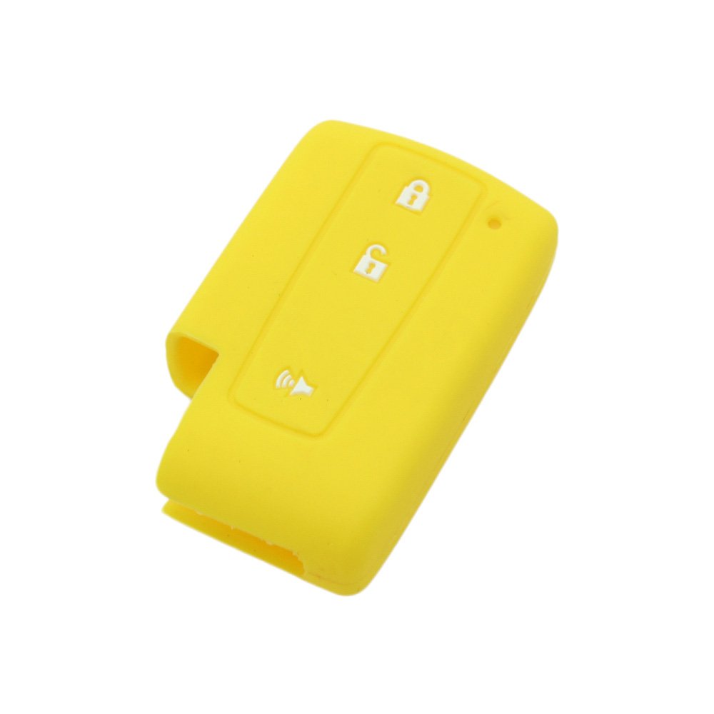 BROVACS Silicone Cover Protector Case Holder Skin Jacket Compatible with TOYOTA 3 Button Smart Remote Key Fob CV2414 Yellow