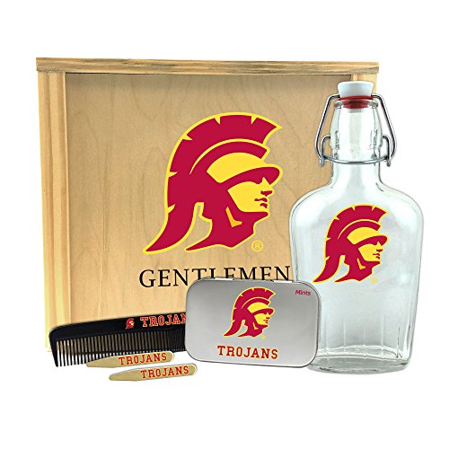 Worthy Promotional NCAA Mens NCAA Gentlemen's Gift Box 1-250 Ml Glass Swing-top Bottle, 2 - Brass Collar Stays, 1- Large Mint Tin, 1- Comb