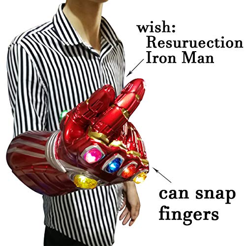 XXF Iron Man Infinity Gauntlet. Iron Man Infinity Glove led Stone Light Up Halloween Cosplay for Kids