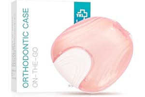 Y-Kelin Press-to-Open Retainer Case Retainer Container Partial Denture Box (Pink)