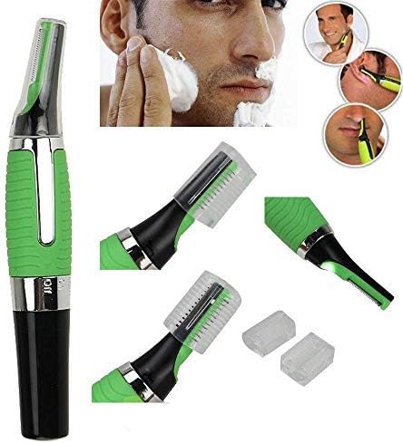 VOL MART All in One Personal Cordless Micro Touches Max Nose Hair Trimmer with Built in LED Light (Green)