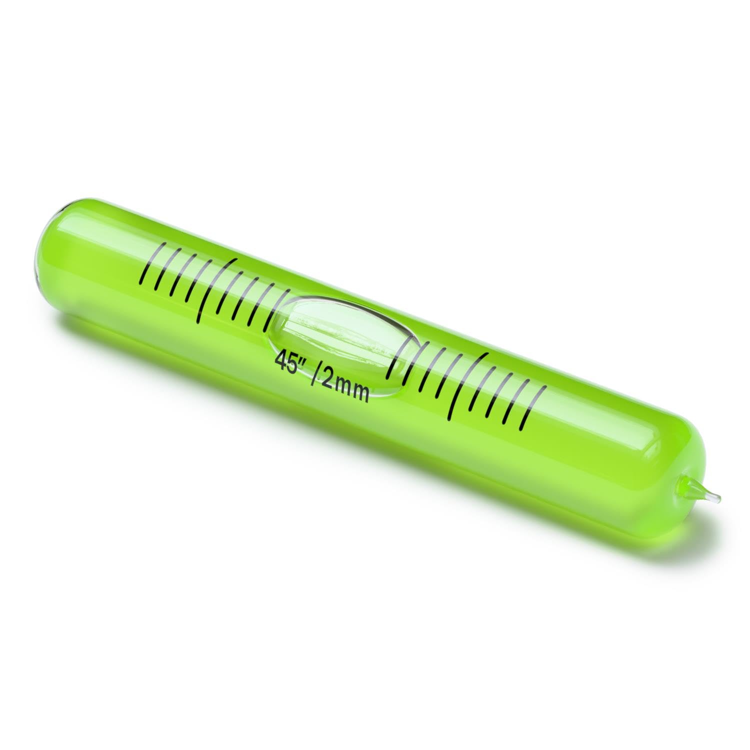 Replacement Level Glass Vial, Spirit Bubble Level, with Nib, Accurate 70mm x 11mm - Green
