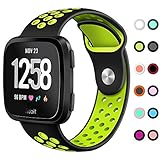 KIMILAR Sport Bands Compatible Fitbit Versa, Silicone Breathable Strap Replacement Bands with Ventilation Holes