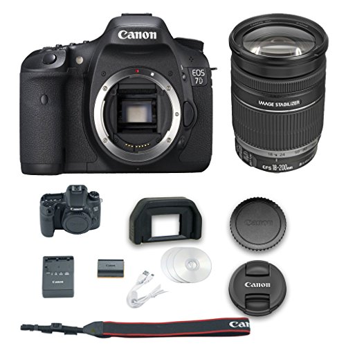 Canon 7D DSLR Camera + Canon EF-S 18-200mm f/3.5-5.6 IS Lens + All Original Accessories Included - International Version