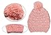 HANERDUN Women Girls Fashion Winter Warm Knitted Hat Beanie Hat Scarf Set