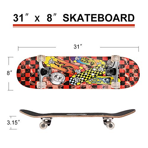 4 ChromeWheels+Skateboard+Complete+Longboard+Outdoors