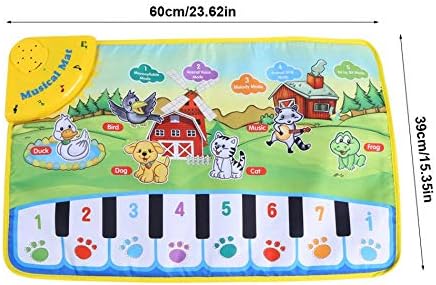 Rrower Enfants Musical Nattes Musical Piano Mat 13 Touches De Clavier De Piano Tapis De Jeu Pour Enfants Pied Tactile Jouer Couverture Musicale Portable Pour Enfants Baby Girls Jeux Et Jouets Instruments
