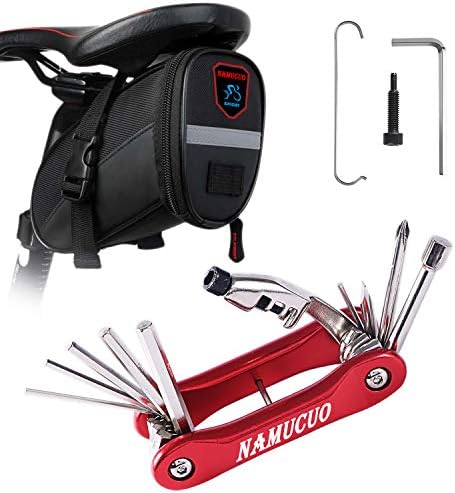 NAMUCUO Saddle Bag Bike Repair Tool Kits - Bicycle Tool Set with Bicycle Seat Packs and Bike Multi Function Tool Chain Tool