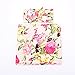 Newborn receiving blanket headband set flower print baby swaddle receiving blankets galabloomer