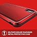 X-Doria Defense Lux, iPhone Xs Max Case - Military Grade Drop Tested, Anodized Aluminum, TPU, and Polycarbonate Protective Case for Apple iPhone Xs Max, 6.5 Inch Screen, (Red)