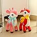 Gloveleya Pink Sika Deer Plush Dolls Stuffed Animal Toys 12''