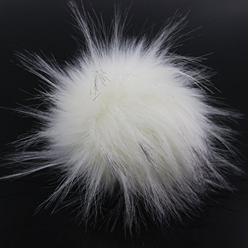 Furling DIY 12pcs Faux Raccoon Fur 4.3inch Pom Pom Ball For Knitting Hat DIY accessories (Popular Mix) - Thumbnail 5
