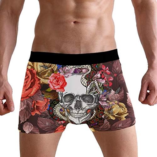 Boxer Briefs Graphic Men Underwear Short Leg Polyester Spandex Small