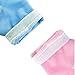 Makhry 2 Pairs Moisturizing Silicone Gel Heel Socks for Dry Hard Cracked Skin Open Toe Comfy Recovery Socks Day Night Care U.S. women size 4-7.5 (Blue&Pink)