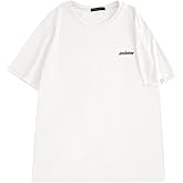 HEIJING Men's Oversized Summer T-Shirts Loose Fit Short Sleeve Big and Tall Tee Shirts Casual Tshirts for Men White