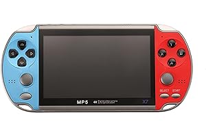 ERYUE Console, X7 4.3 Inch Video Game Console Handheld Game Players Double Rocker 8GB Memory Built in 1000 Games MP5 Game Controller TV Output