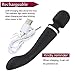 Wand Massager,Rechargeable Cordless Magic Vibrator Wand Clitoral Vibrator Stimulation with 20 Speeds Double End Vibrating Adult Sex Toys for Women Couples (Black)