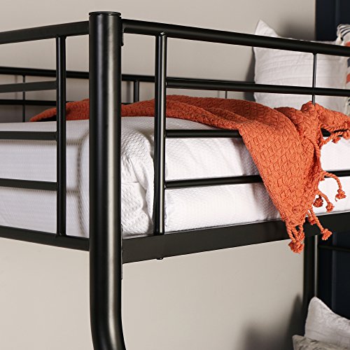 Sturdy Metal TwinoverDouble Bunk Bed in Black Finish Buy Online in