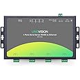 LINOVISION 4 Ports RS485 to Ethernet Converter, Modbus Gateway, Modbus RTU/TCP Conversion, Edge Computing, 4-Port Serial Device Server, RS485 to TCP/IP Convertor, Processor Upgraded