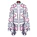 Beautyvan, Women Geometric Printed Long Sleeve Cotton Kimono Cardigan Coat (S, Pink)
