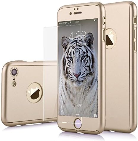 iPhone 7 Case, Vancke Ultra Thin Perfect Fit 360 Degree Full Protection Hard Case with Tempered Glass Screen Protector For iPhone7 4.7inch (gold)¡­