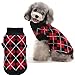 KOOLTAIL Knit Turtleneck Cold Weather Dog Sweater, Soft Diamond Plaid Pullover for Medium Large Dogs, Pet Coat Puppy Sweater for Girls Boys