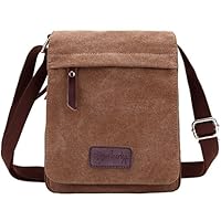 Berchirly Small Vintage Canvas Messenger Cross body bag Pack Organizer for Travel Hiking Climbing