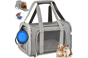 Pet Carrier Airline Approved,Soft Sided Cat Carrier New Upgraded Small Dog Carrier with Lockable Zippers,Breathable Pet Carri
